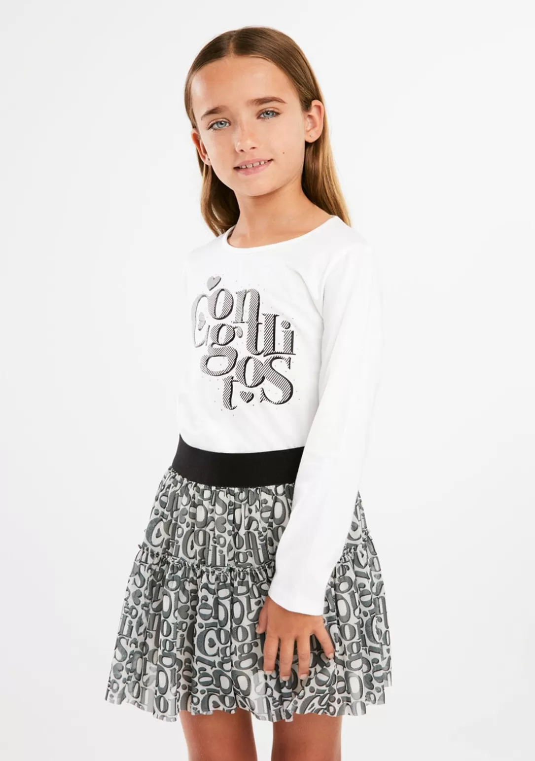 camiseta_conguitos_blanco_roto_2.webp Conguitos Camisetas | Camisetas Manga Larga^Camiseta Blanco Roto