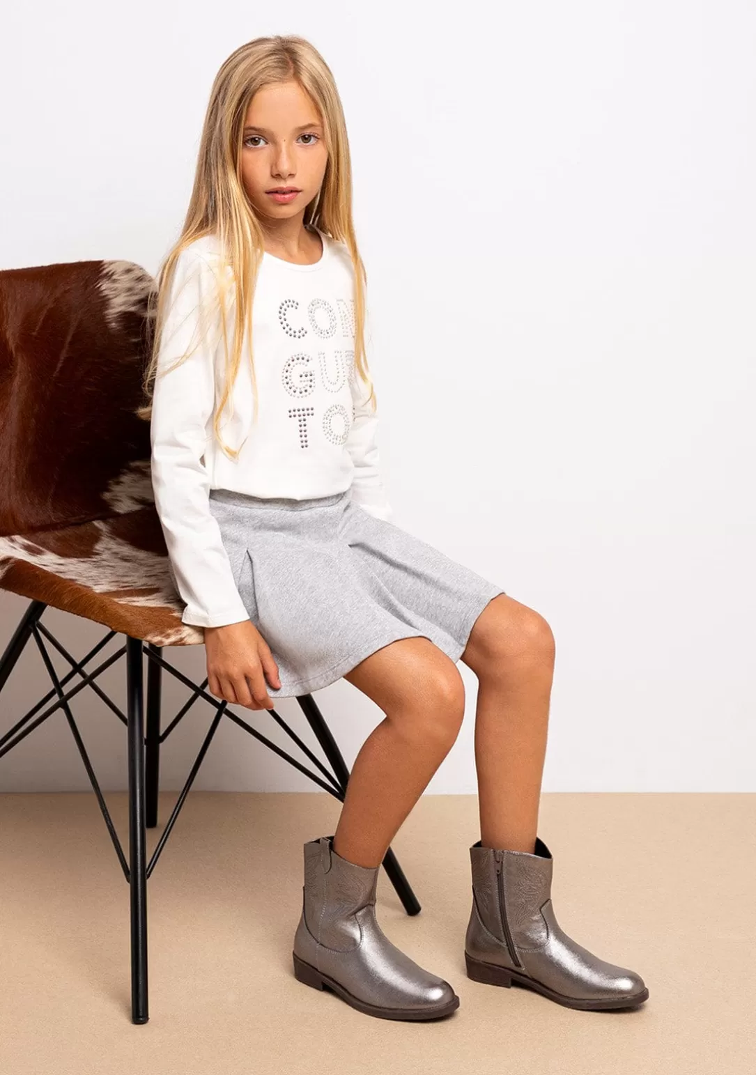 camiseta_de_nia_conguitos_strass_blanco_4.webp Conguitos Camisetas | Camisetas Manga Larga^Camiseta De Niña Strass Blanco