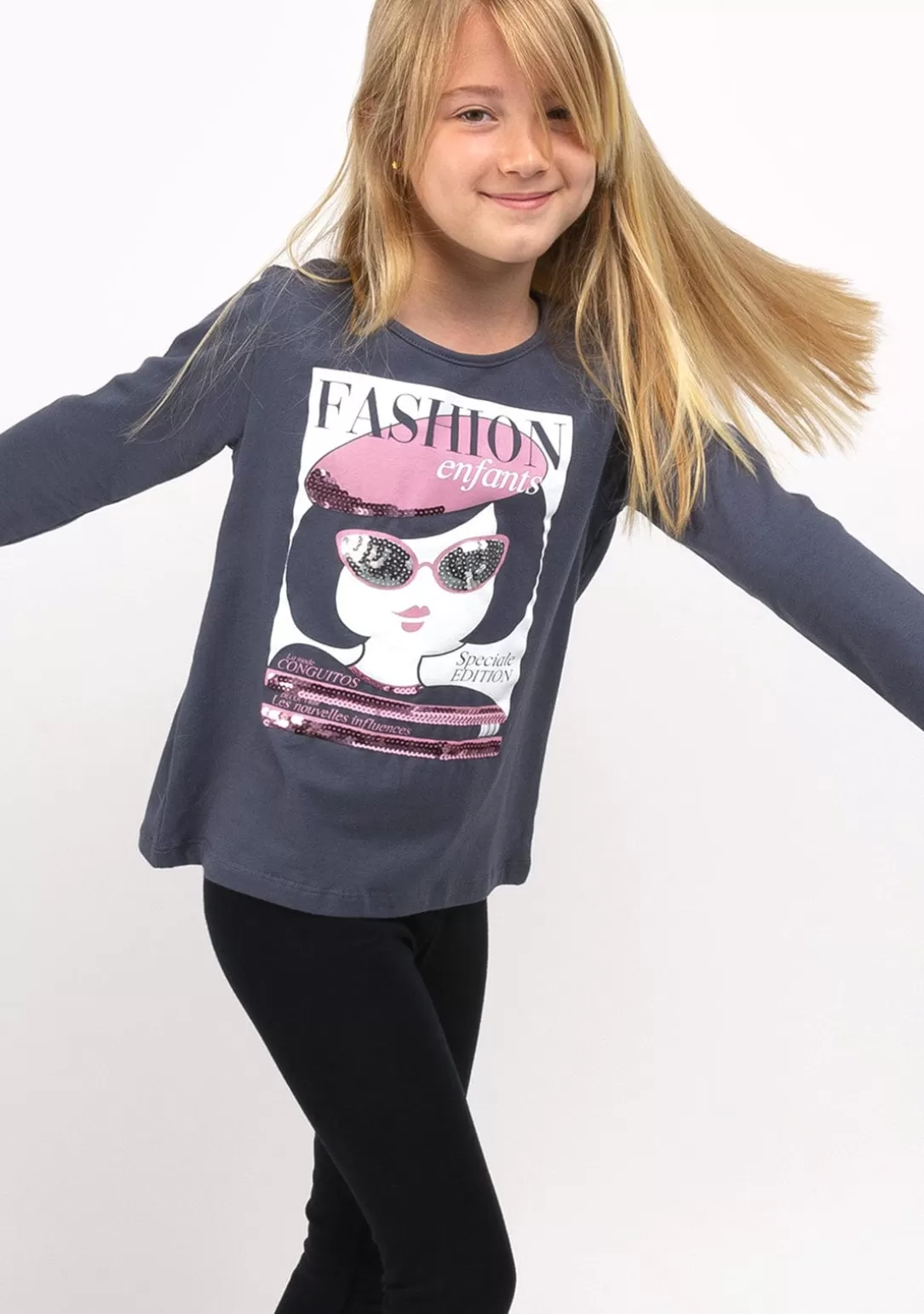 camiseta_de_nia_fashion_marengo_2.webp Conguitos Camisetas | Camisetas Manga Larga^Camiseta De Niña Fashion Marengo