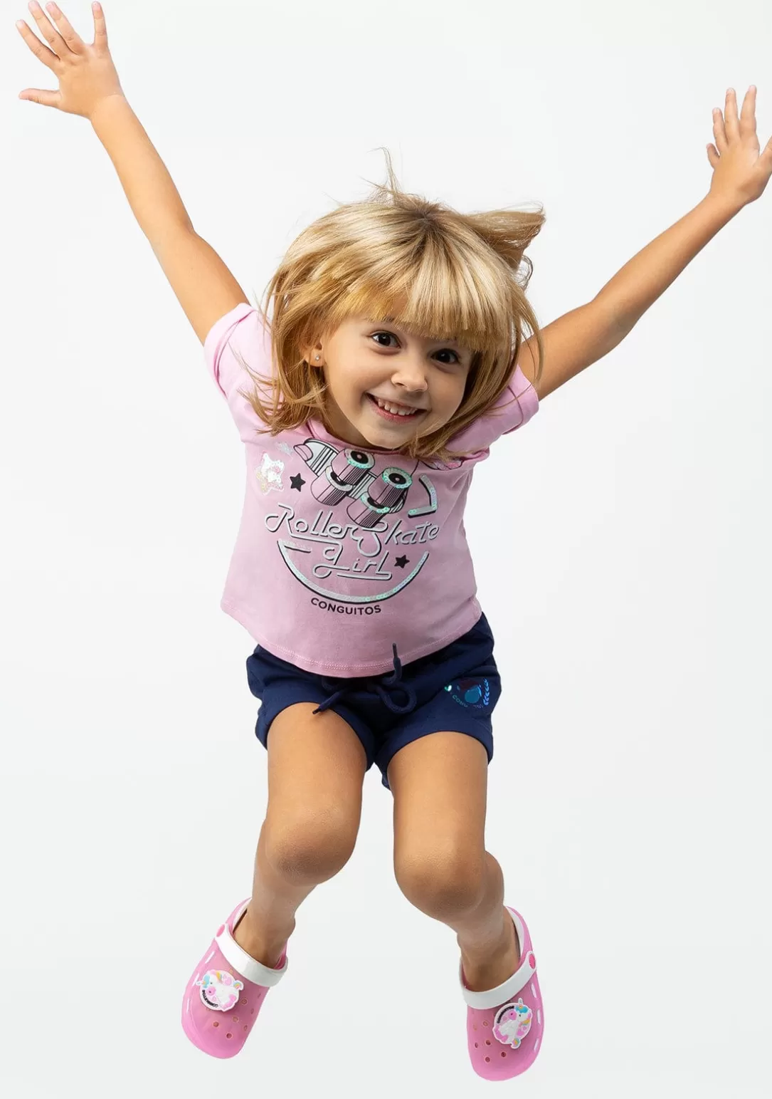 camiseta_de_nia_roller_lentejuelas_rosa_2.webp Conguitos Camisetas^Camiseta De Niña Roller Lentejuelas Rosa