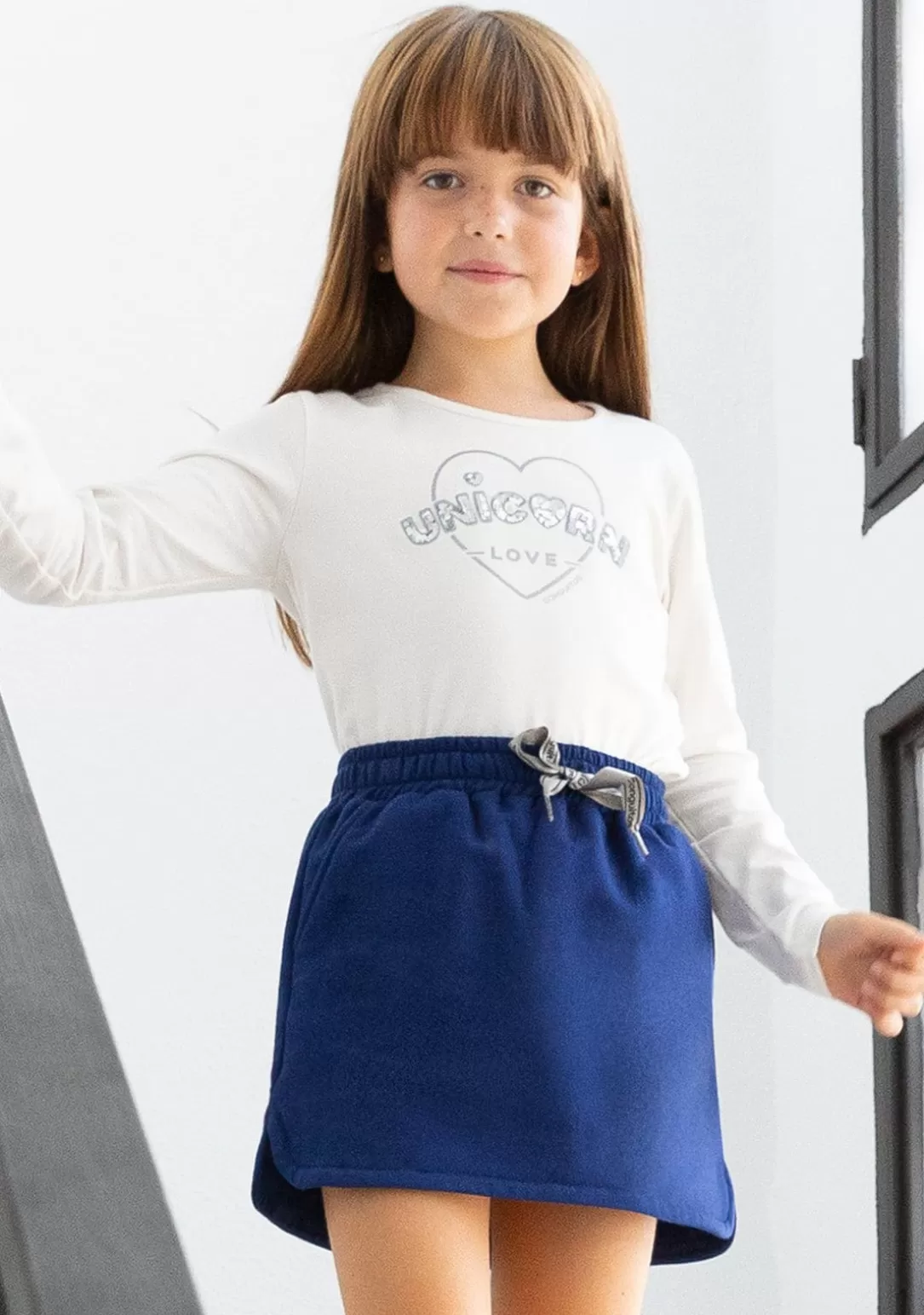 camiseta_de_nia_unicorn_love_blanca_2.webp Conguitos Camisetas | Camisetas Manga Larga^Camiseta De Niña Unicorn Love Blanca