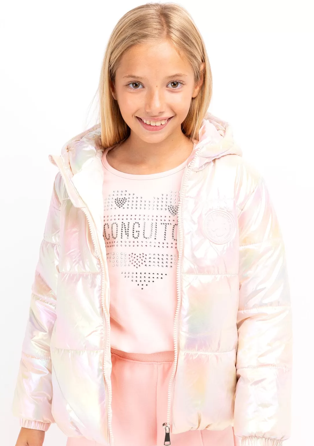 camiseta_nia_corazn_strass_rosa_3.webp Conguitos Camisetas | Camisetas Manga Larga^Camiseta Niña Corazón Strass Rosa