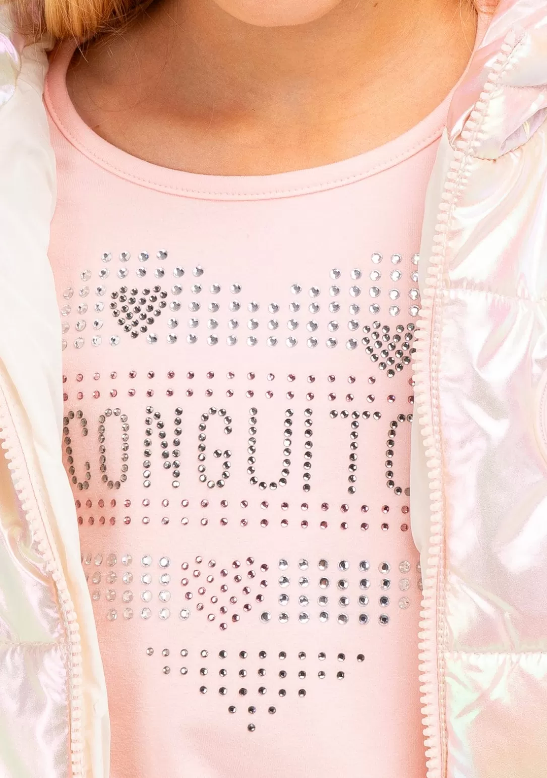 camiseta_nia_corazn_strass_rosa_4.webp Conguitos Camisetas | Camisetas Manga Larga^Camiseta Niña Corazón Strass Rosa