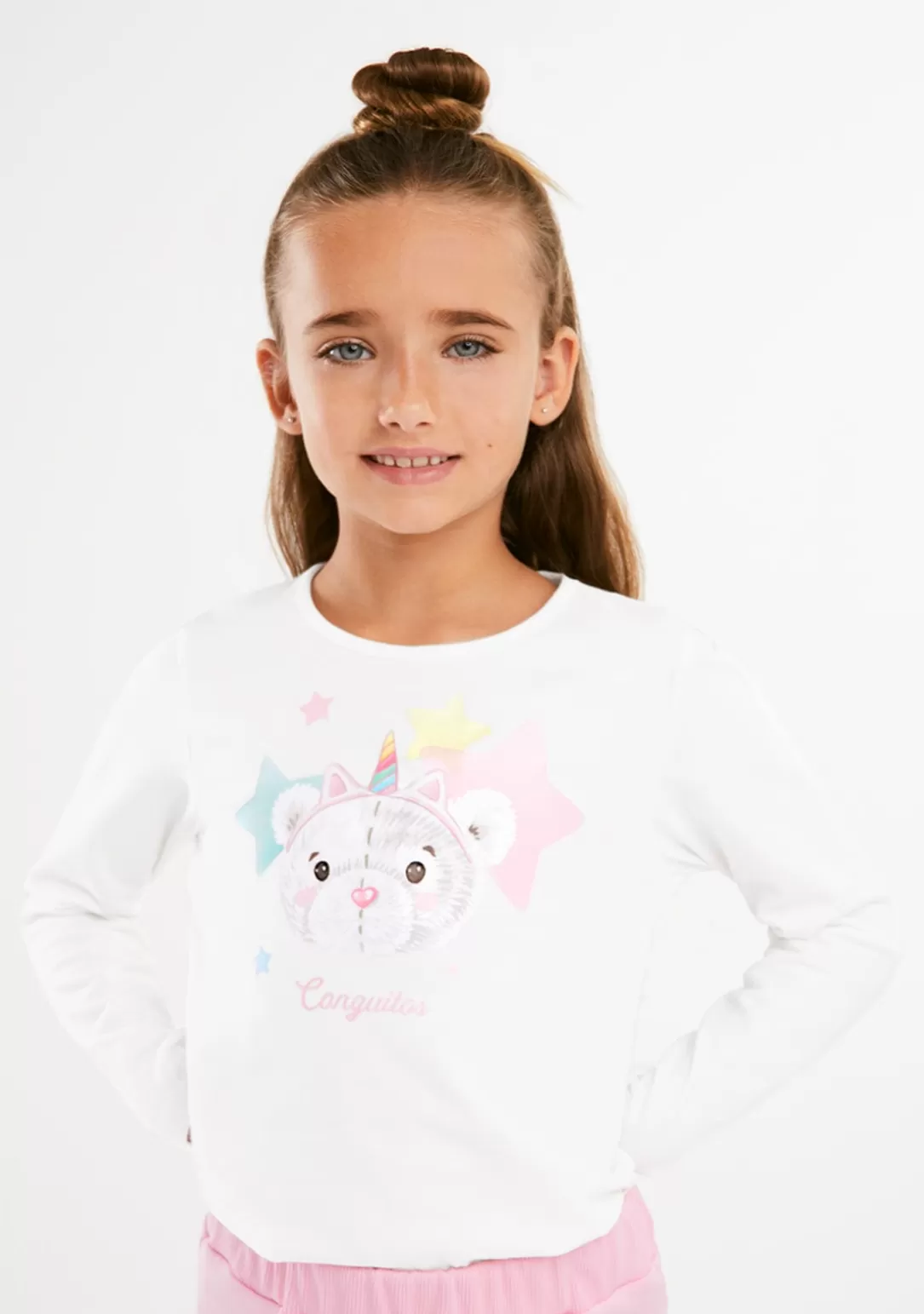 camiseta_osita_estrellas_blanco_2.webp Conguitos Camisetas | Camisetas Manga Larga^Camiseta Osita Estrellas Blanco