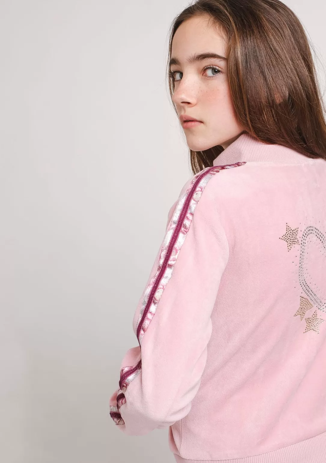 chaqueta_de_chandal_terciopelo_rosa_2.webp Conguitos Chaquetas | Sudaderas^Chaqueta De Chandal Terciopelo Rosa