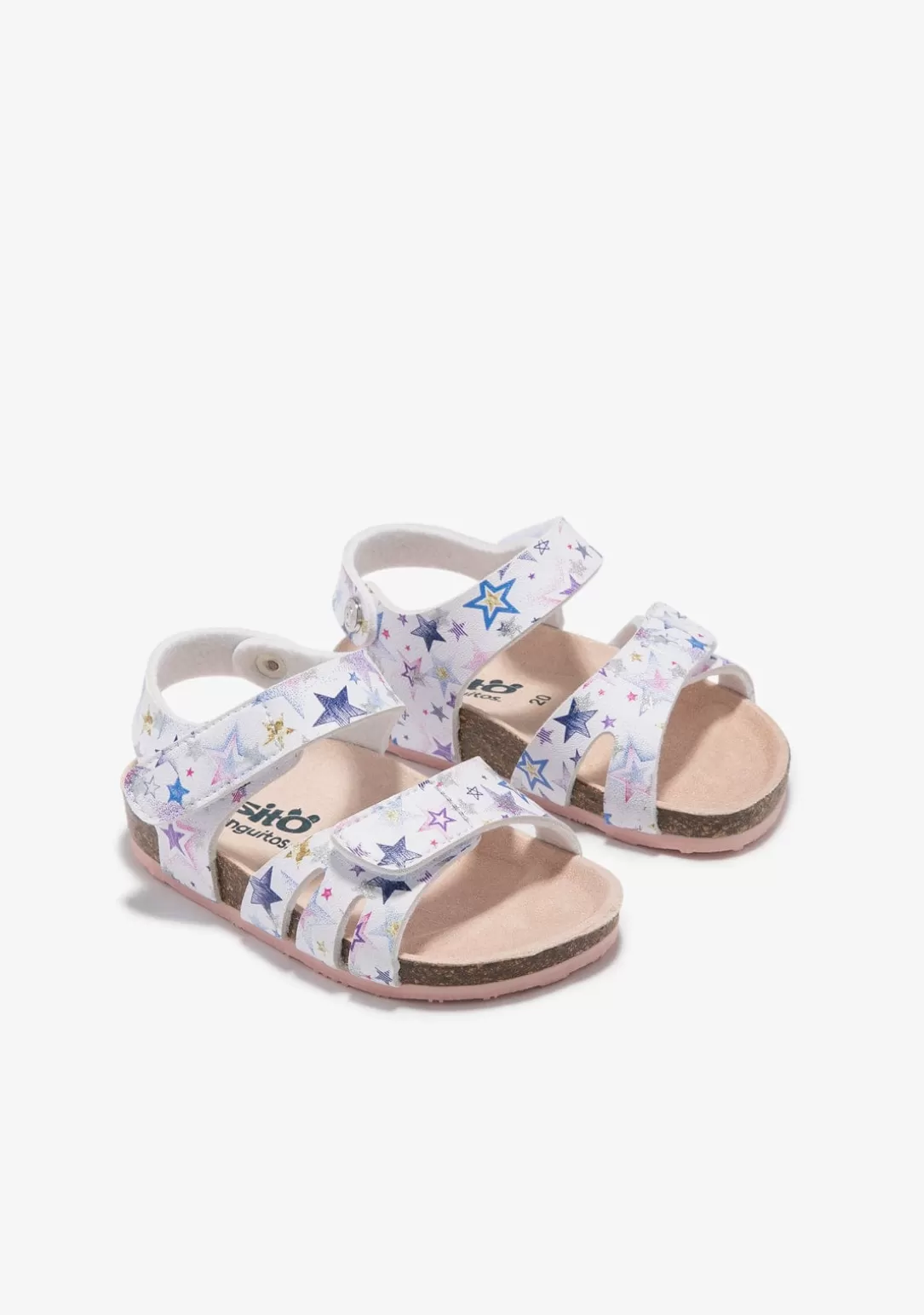 Conguitos Sandalias | Sandalias Bio^Sandalias De Bebé Bio Estrellas Multicolor