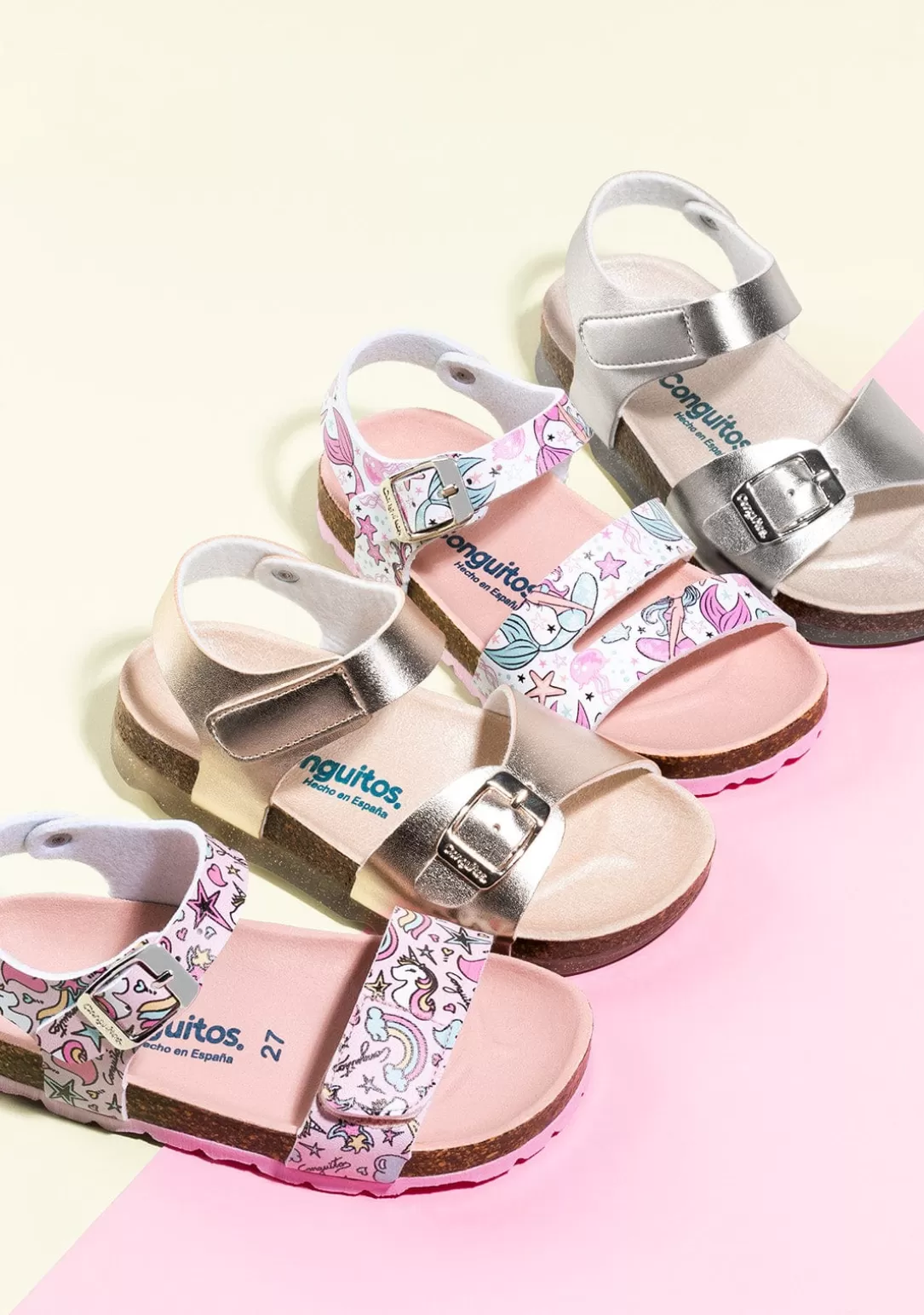 sandalias_de_nia_bio_metalizado_plata_4.webp Conguitos Sandalias Bio | Sandalias^Sandalias De Niña Bio Metalizado Plata