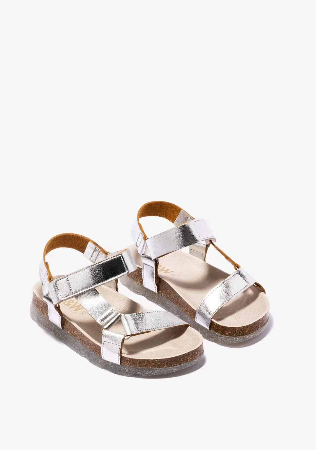 sandalias_de_nia_bio_metalizado_plata_bw_2.webp Conguitos Sandalias | Sandalias Bio^Sandalias De Niña Bio Metalizado Plata B&W