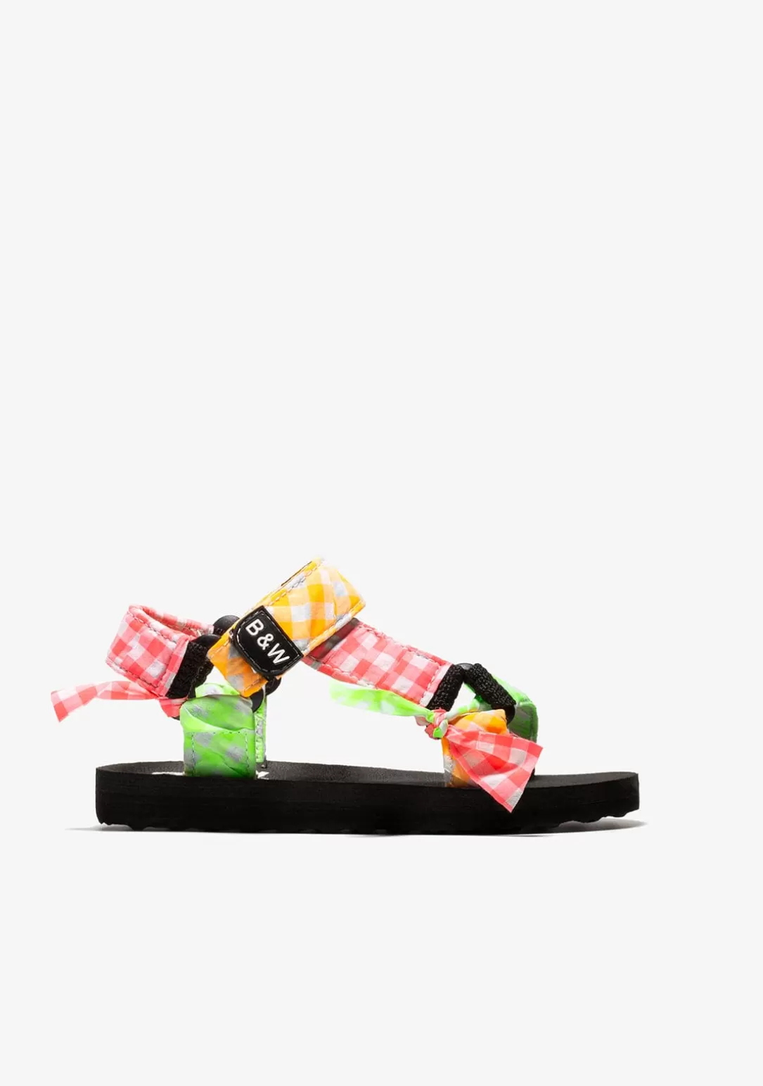 Conguitos Sandalias | Sandalias^Sandalias De Niña Cuadros Vichy Multicolor B&W