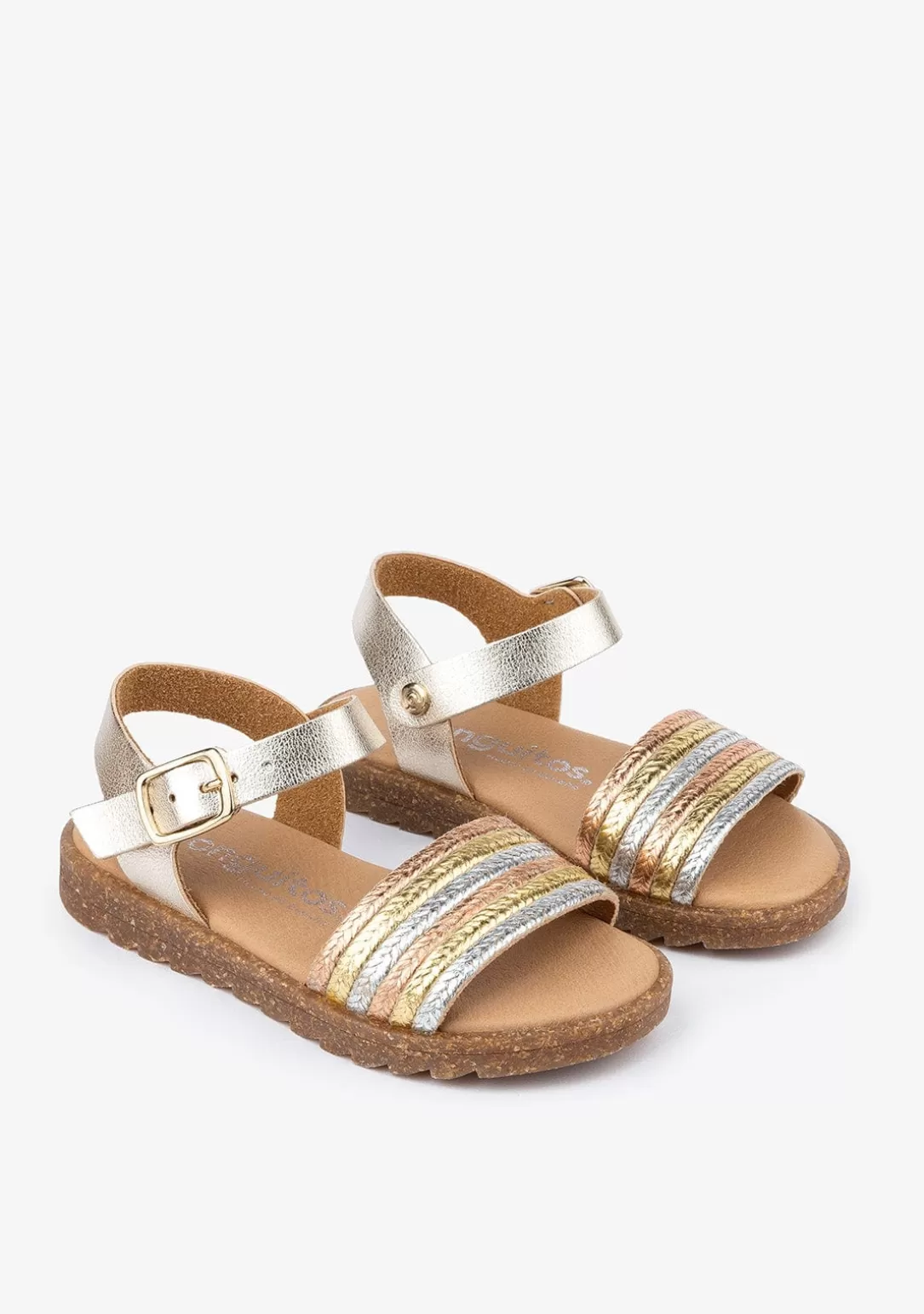 Conguitos Sandalias^Sandalias De Niña Metalizado Piel Multicolor