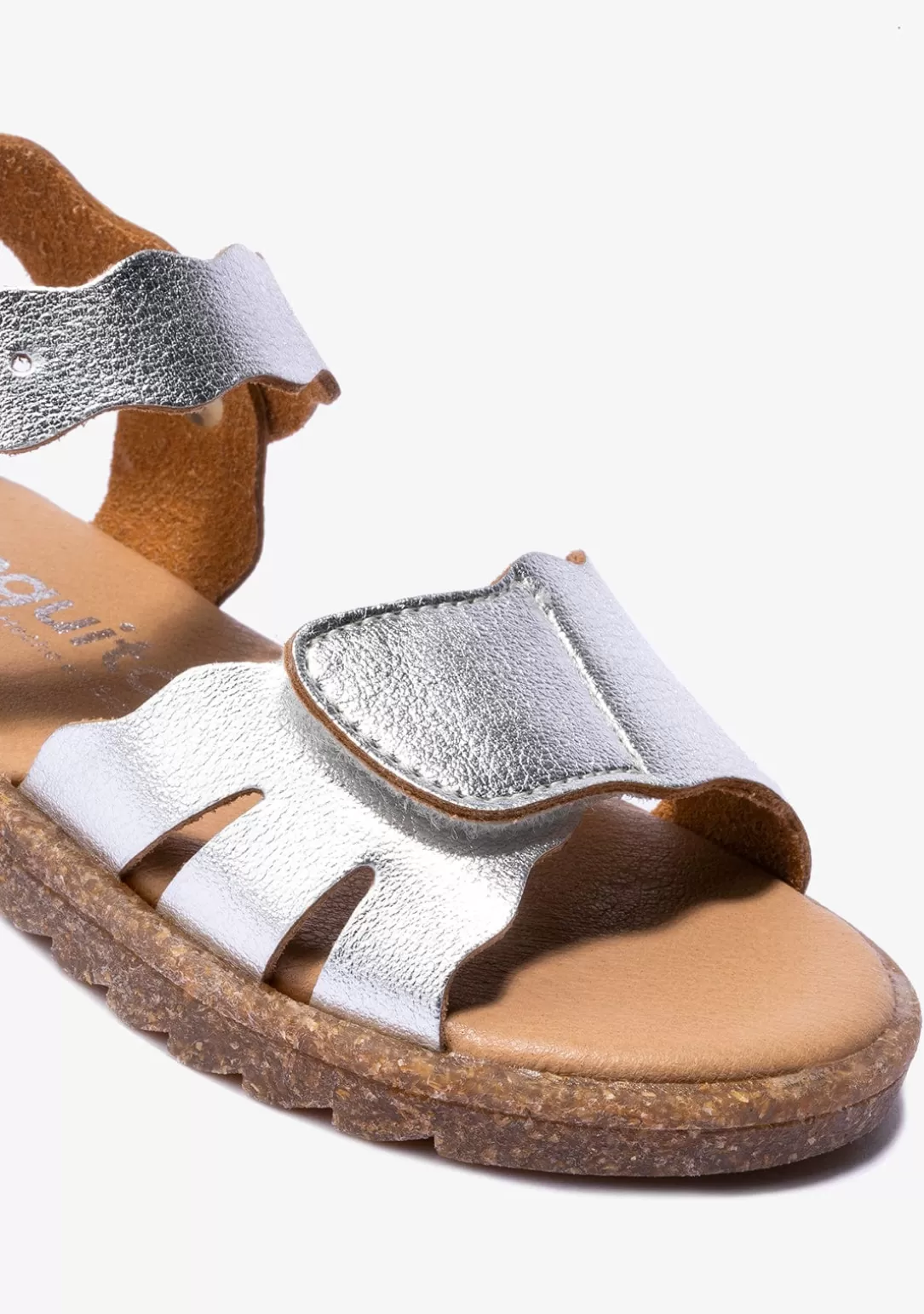 sandalias_de_nia_tira_adherente_metalizado_plata_2.webp Conguitos Sandalias^Sandalias De Niña Tira Adherente Metalizado Plata