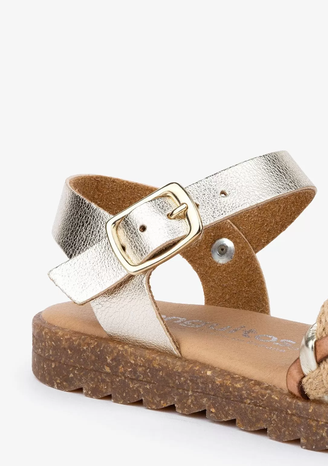 sandalias_de_nia_trenzado_piel_platino_2.webp Conguitos Sandalias^Sandalias De Niña Trenzado Piel Platino