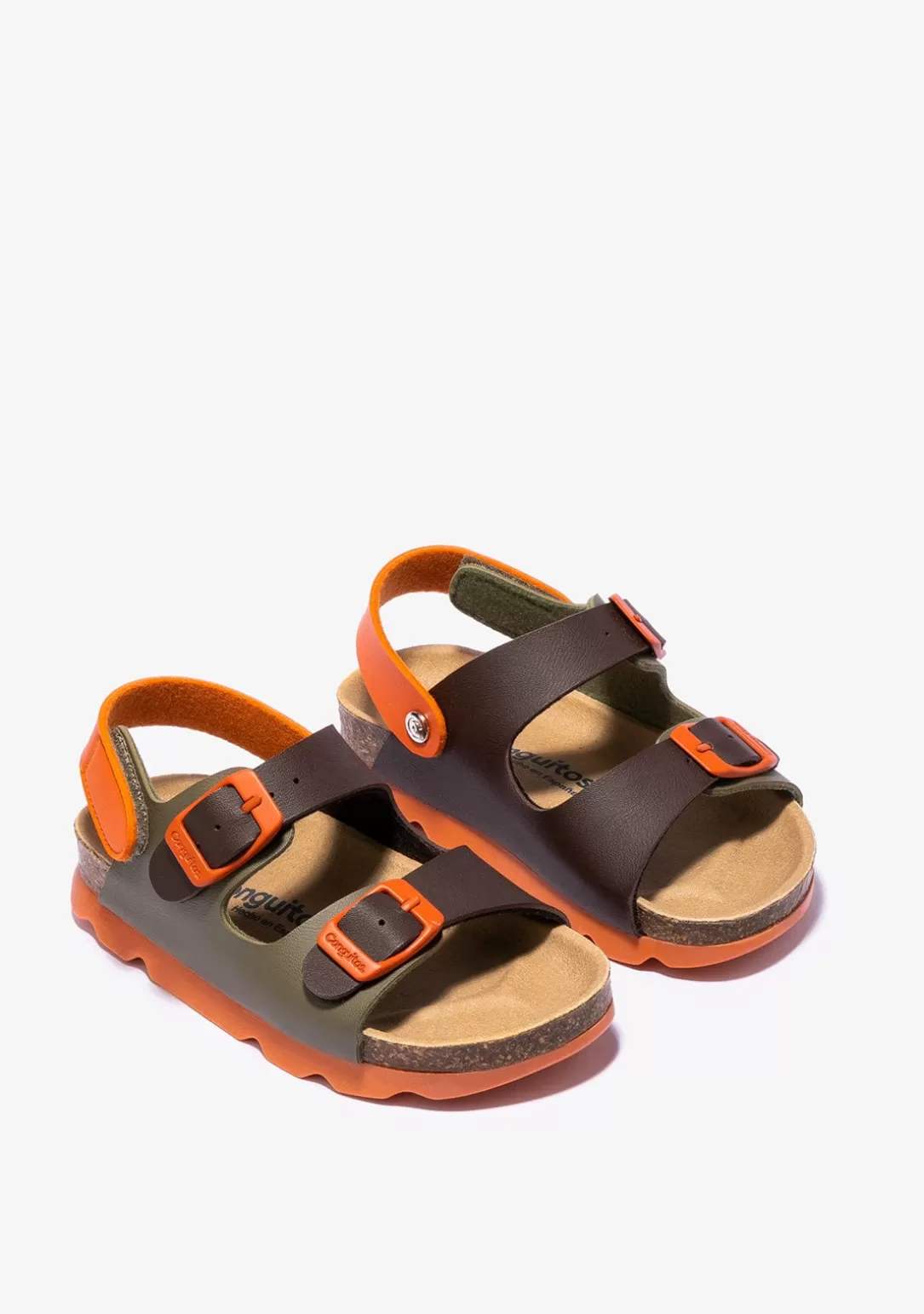 Conguitos Sandalias | Sandalias Bio^Sandalias De Niño Bio Kaki Multicolor