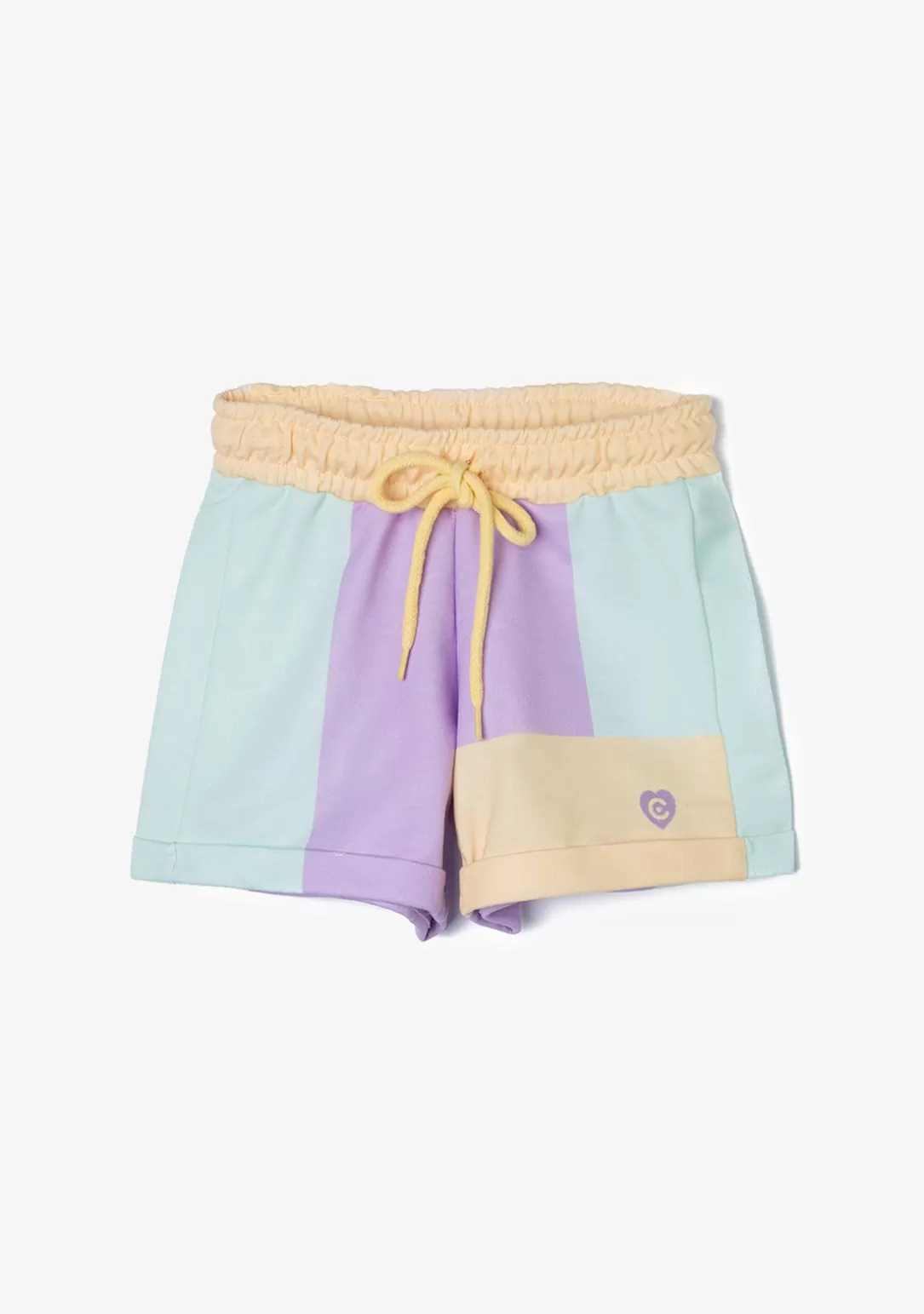 Conguitos Shorts^Short Deportivo De Niña Liso Patchwork Multicolor