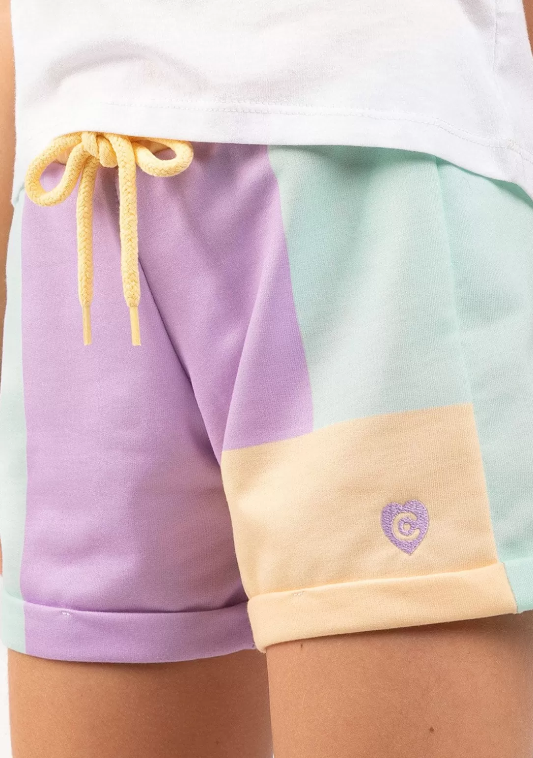 Conguitos Shorts^Short Deportivo De Niña Liso Patchwork Multicolor