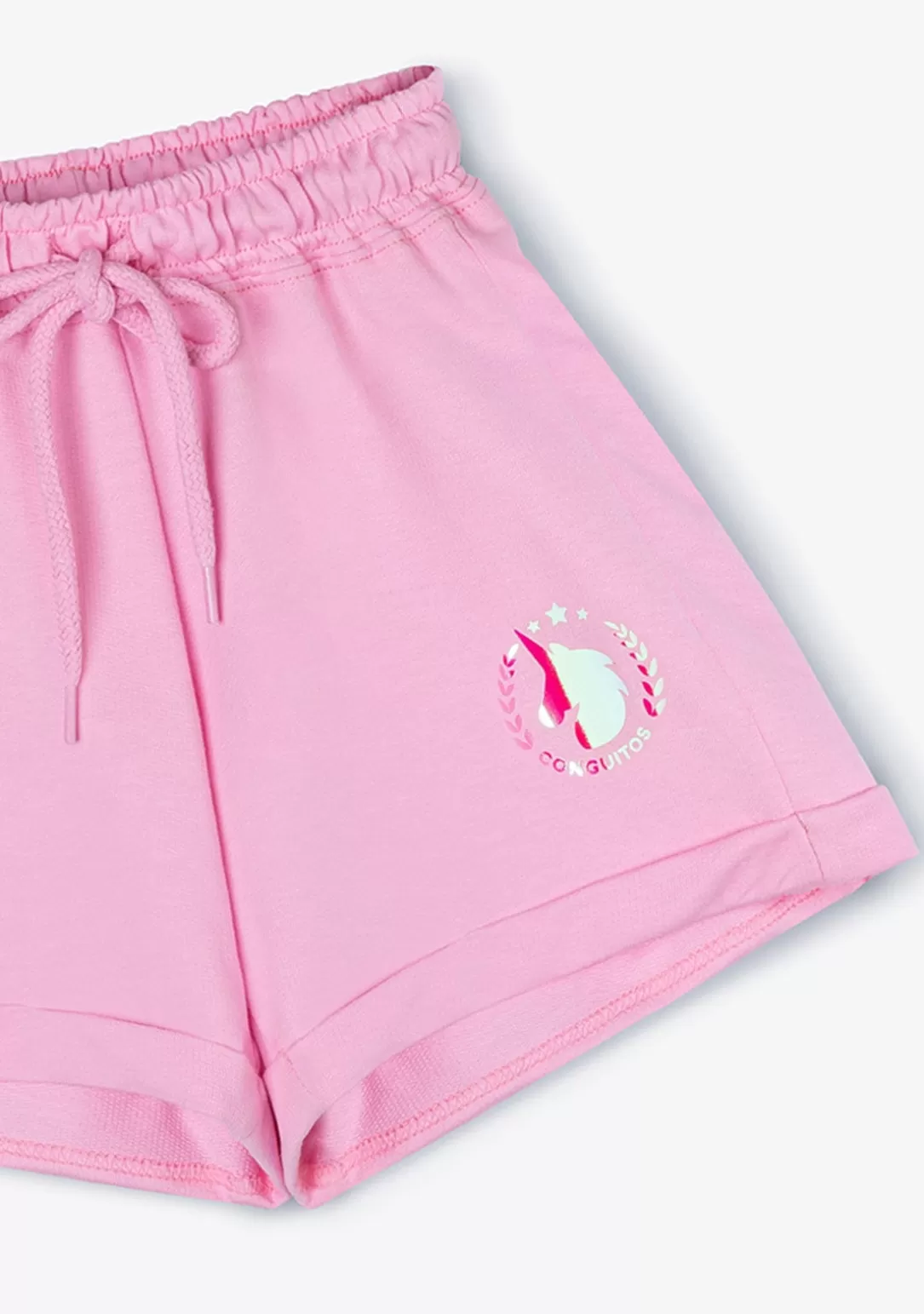 Conguitos Shorts^Short Deportivo De Niña Liso Unicornio Rosa