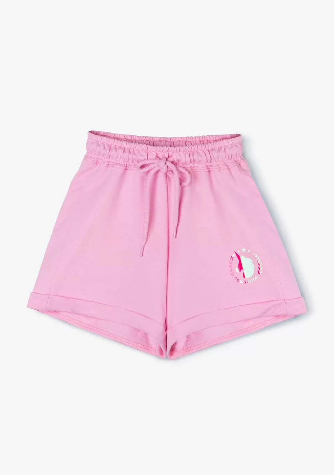 Conguitos Shorts^Short Deportivo De Niña Liso Unicornio Rosa