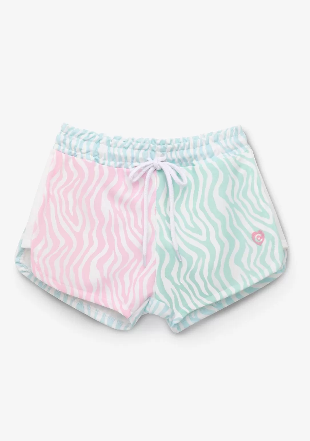 Conguitos Shorts^Short Niña Felpa Estampado Cebra Multicolor