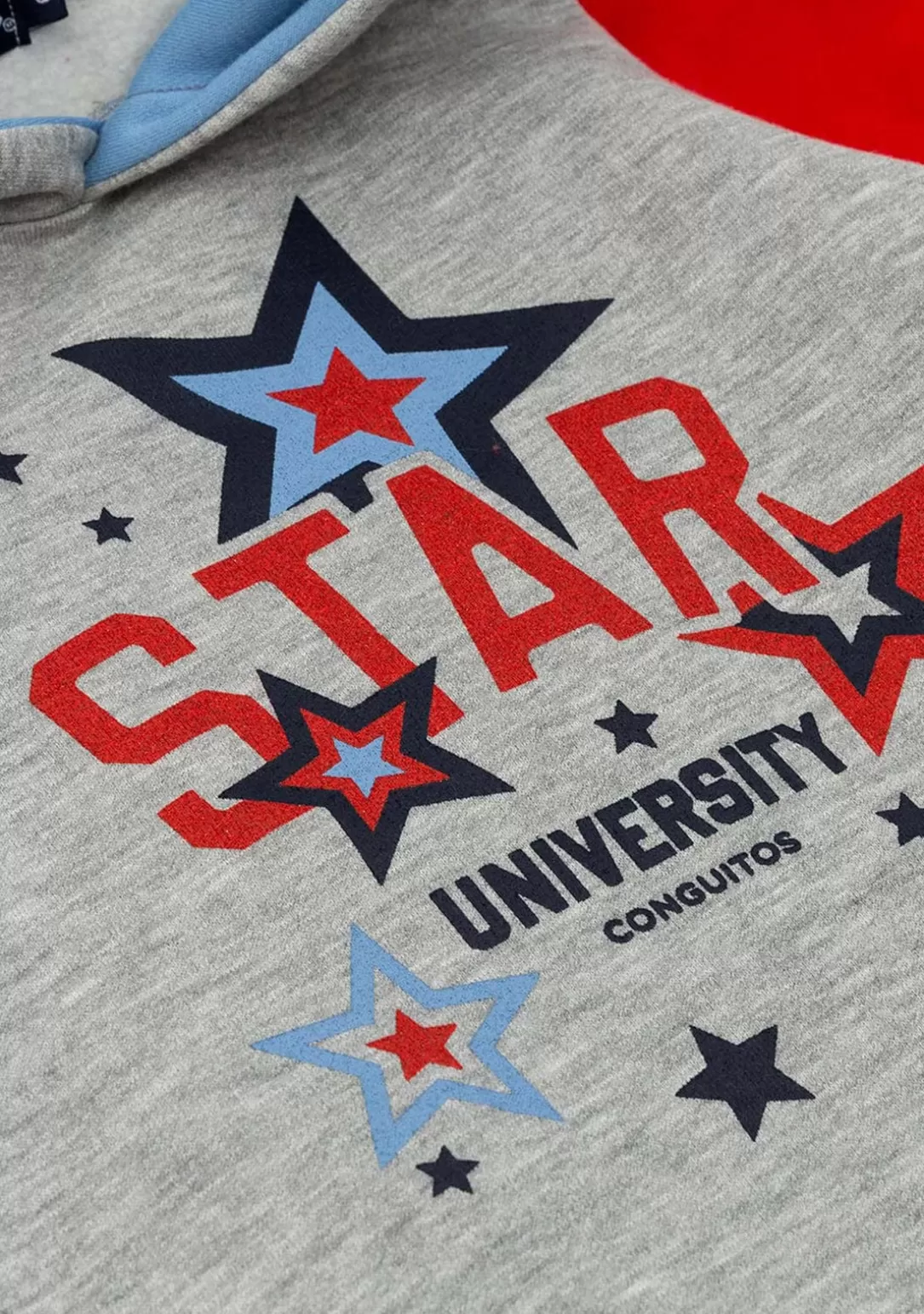 vestido_de_nia_color_block_capucha_gris_3.webp Conguitos Vestidos Sudadera | Vestidos^Vestido De Niña Color Block Capucha Gris