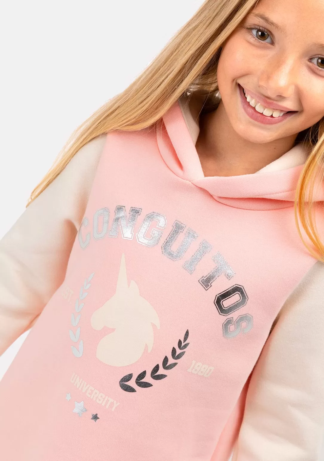 Conguitos Vestidos Sudadera | Vestidos^Vestido Sudadera De Niña Unicornio Rosa
