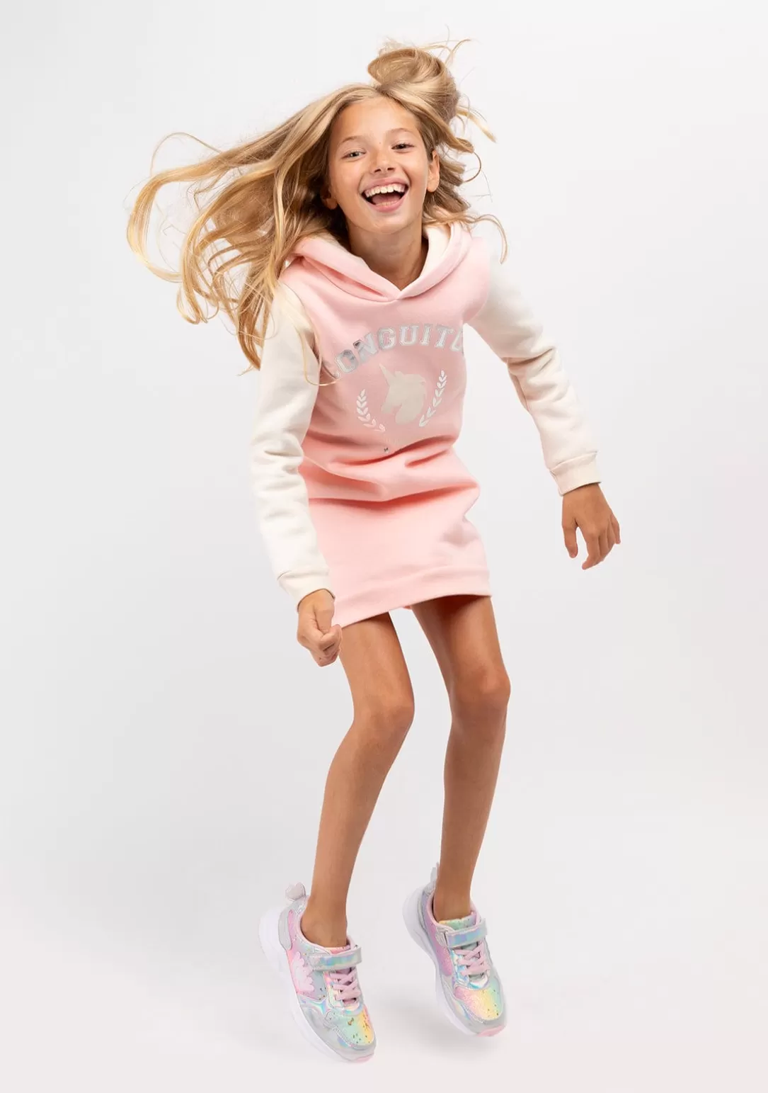 Conguitos Vestidos Sudadera | Vestidos^Vestido Sudadera De Niña Unicornio Rosa