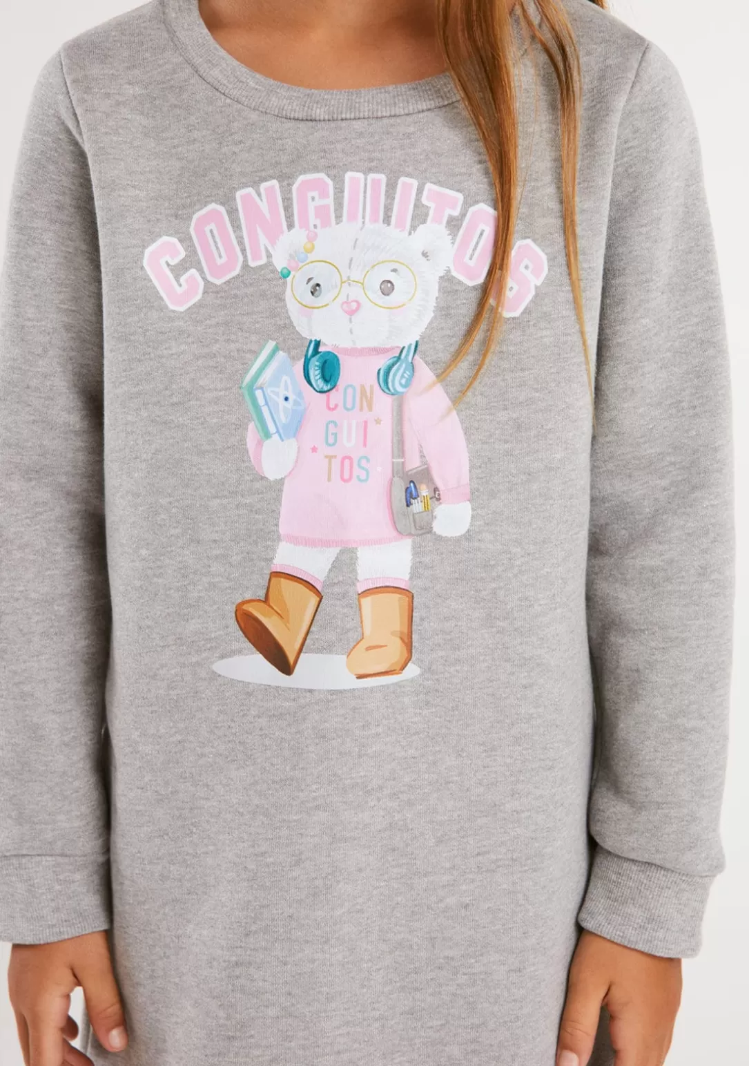 vestido_sudadera_osito_gris_2.webp Conguitos Vestidos | Vestidos Sudadera^Vestido Sudadera Osito Gris