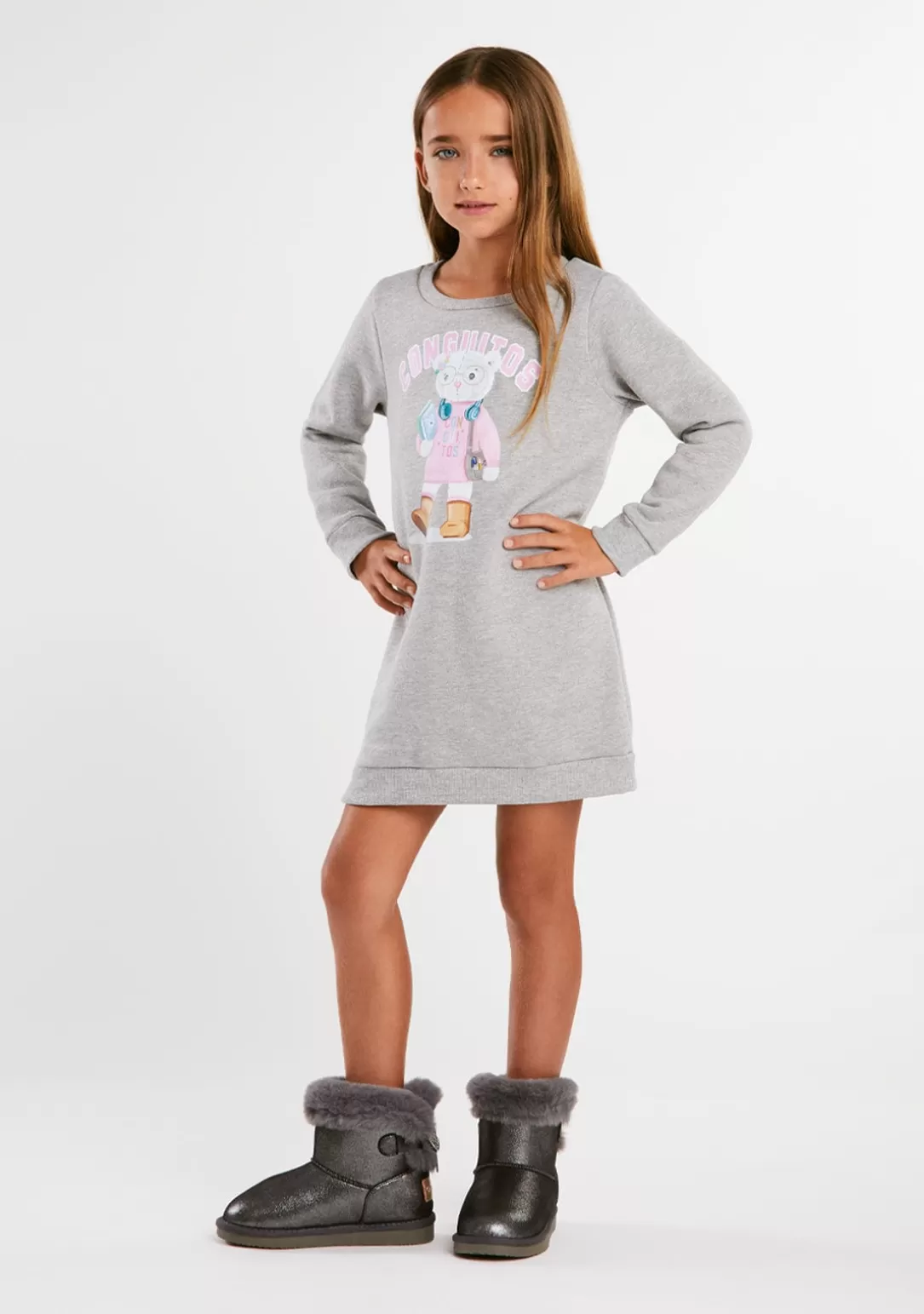 vestido_sudadera_osito_gris_3.webp Conguitos Vestidos | Vestidos Sudadera^Vestido Sudadera Osito Gris