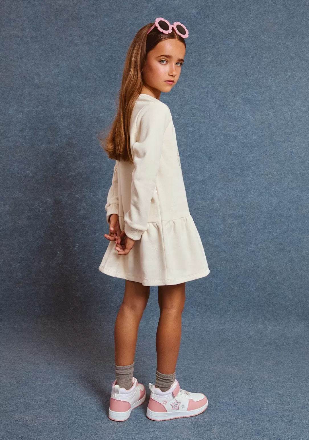 vestido_sudadera_unicornio_beige_7.webp Conguitos Vestidos^Vestido Sudadera Unicornio Beige