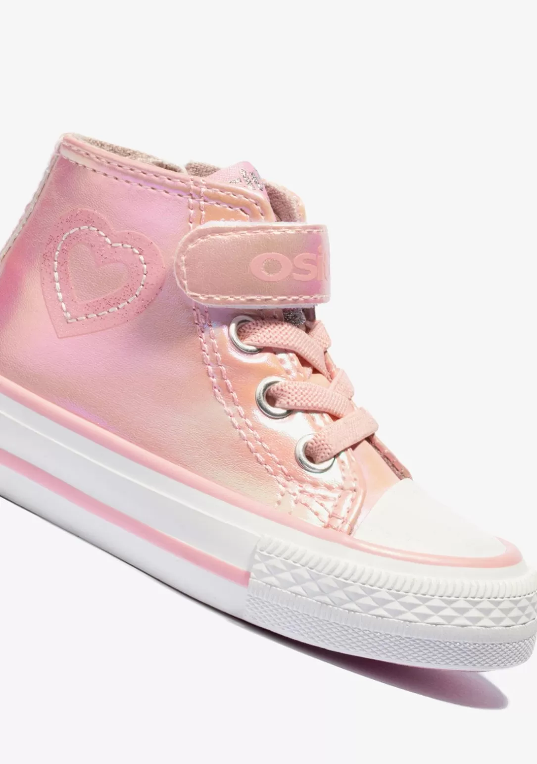 zapatillas_altas_de_beb_charol_corazn_rosa_2.webp Conguitos Zapatillas | Zapatillas^Zapatillas Altas De Bebé Charol Corazón Rosa