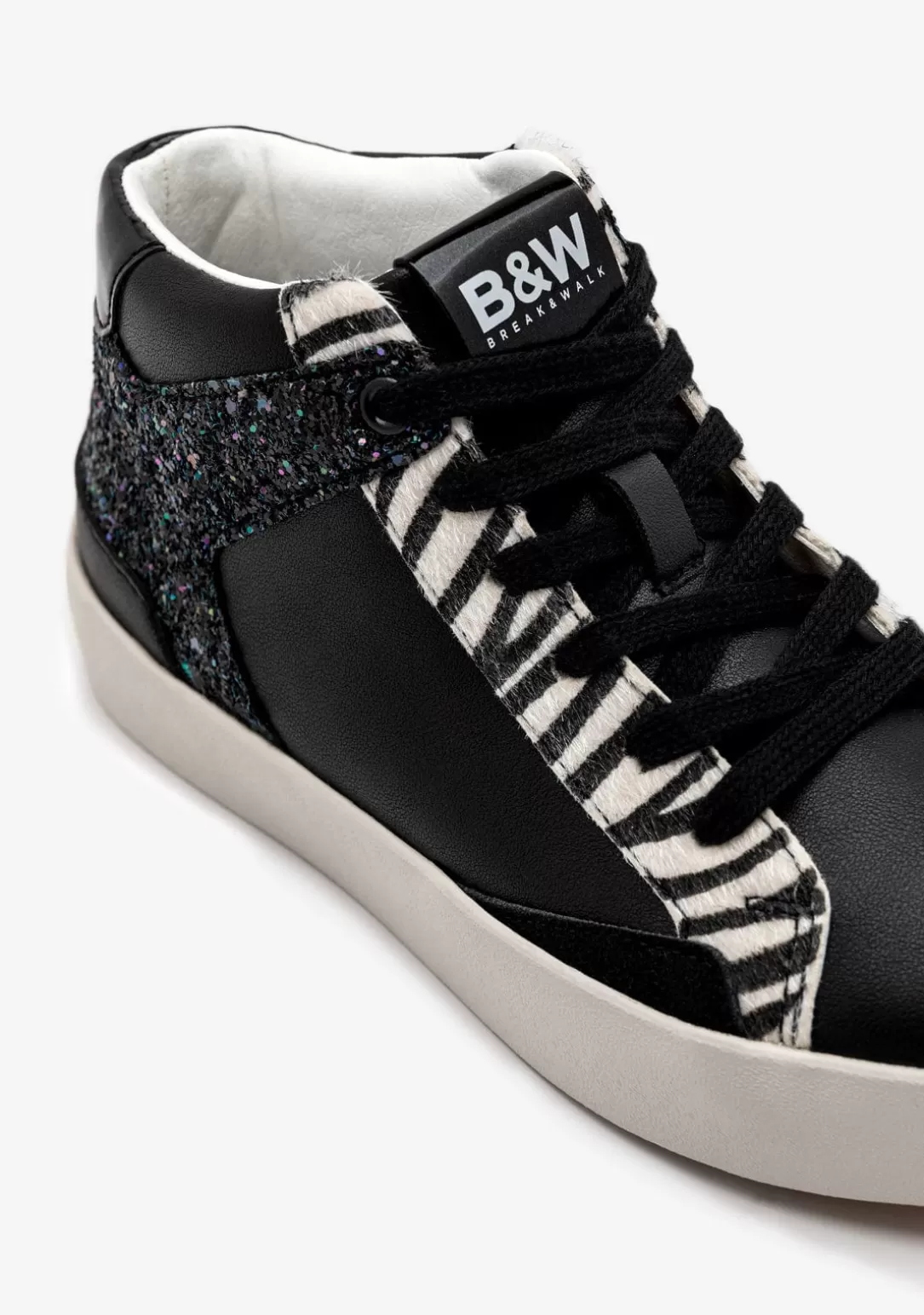 zapatillas_altas_glitter_cebra_bw_2.webp Conguitos Zapatillas | Zapatillas^Zapatillas Altas Glitter Cebra B&W