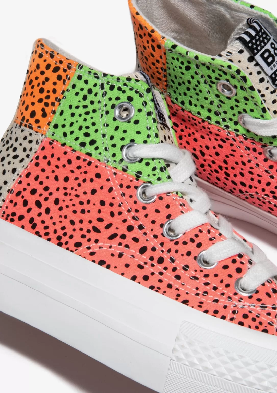 Conguitos Zapatillas | Zapatillas^Zapatillas Altas Patchwork Multicolor B&W