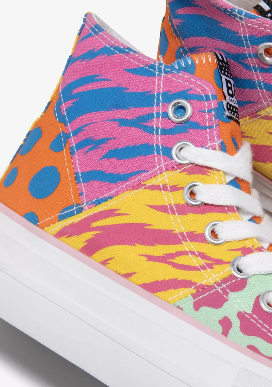 Conguitos Zapatillas | Zapatillas^Zapatillas Altas Patchwork Multicolor B&W