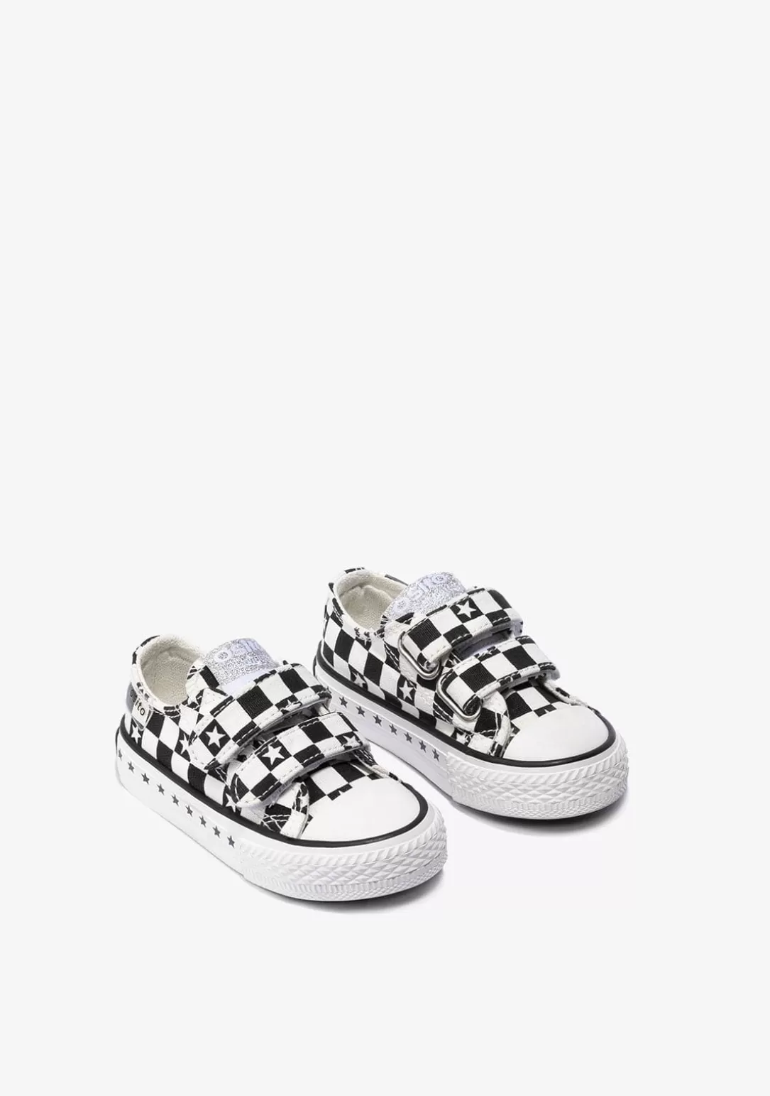 zapatillas_de_beb_cuadros_lona_negro_2.webp Conguitos Zapatillas | Zapatillas^Zapatillas De Bebé Cuadros Lona Negro