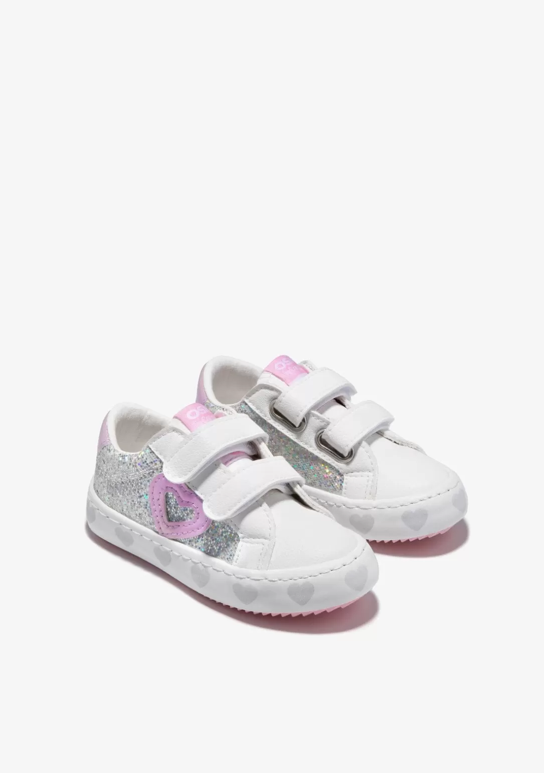 zapatillas_glitter_corazones_blanco_2.webp Conguitos Zapatillas | Zapatillas^Zapatillas Glitter Corazones Blanco