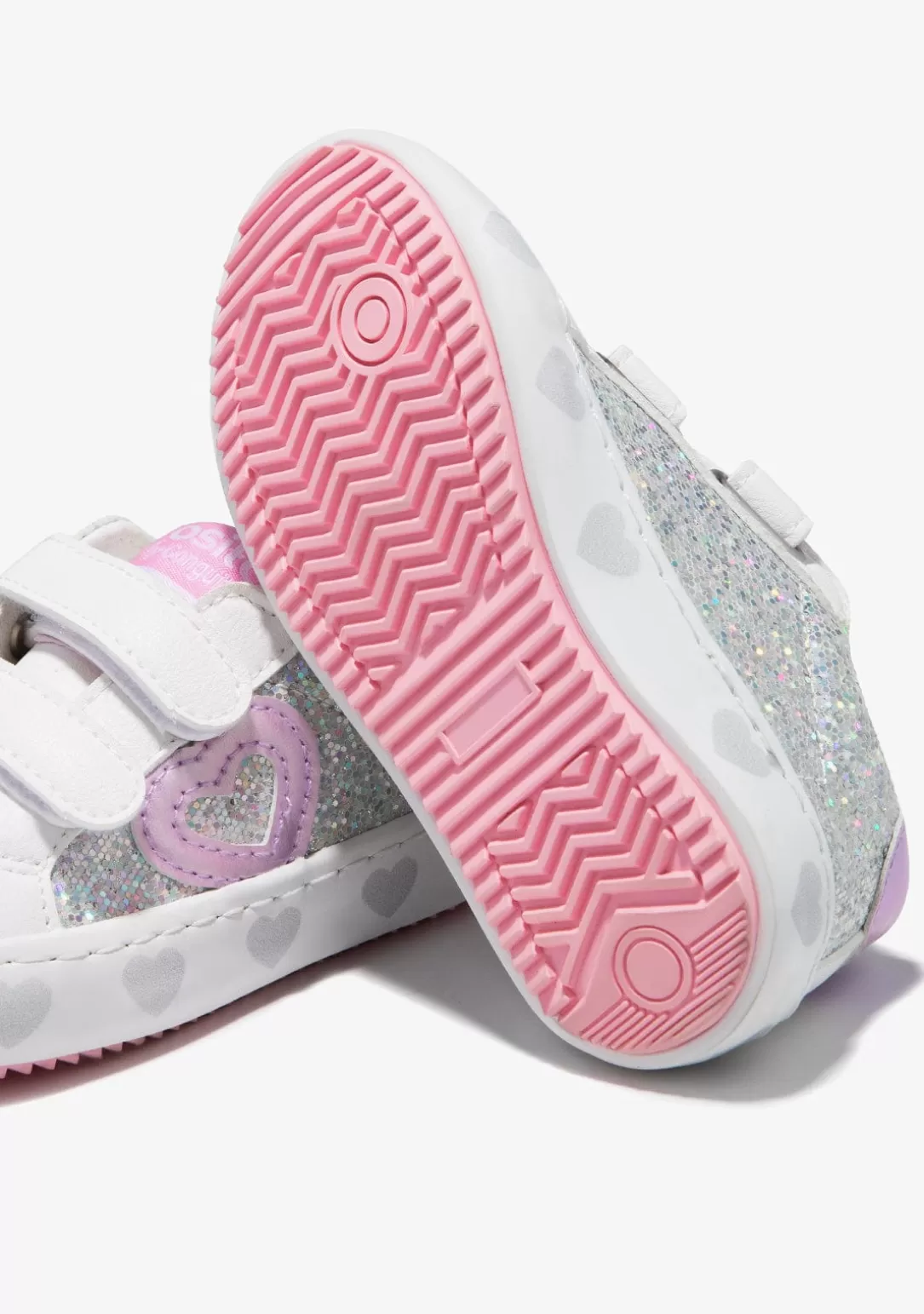 zapatillas_glitter_corazones_blanco_3.webp Conguitos Zapatillas | Zapatillas^Zapatillas Glitter Corazones Blanco